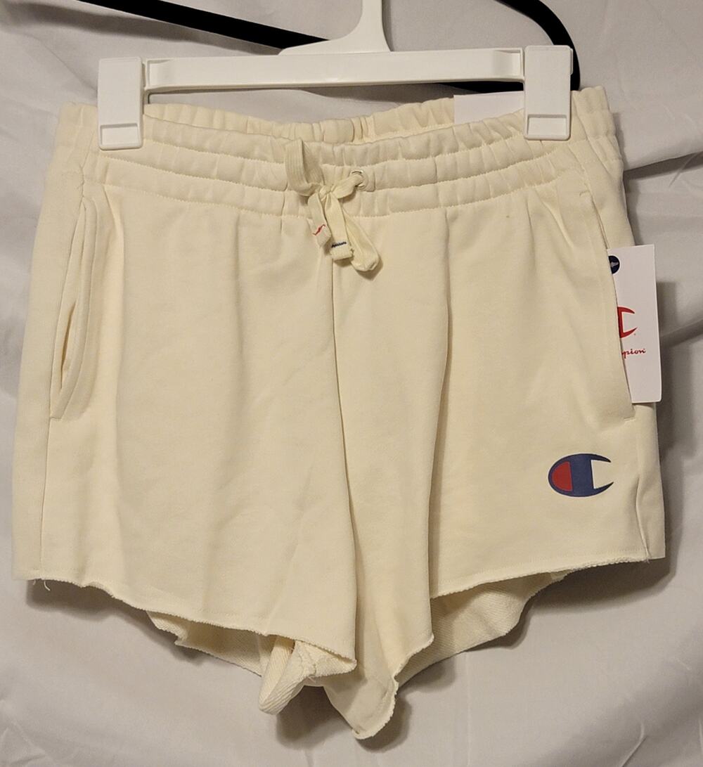 Champion Womens Jog Shorts White Sz XS